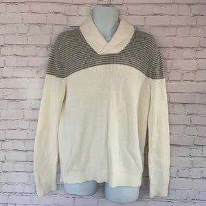 Express knit cream sweater size large